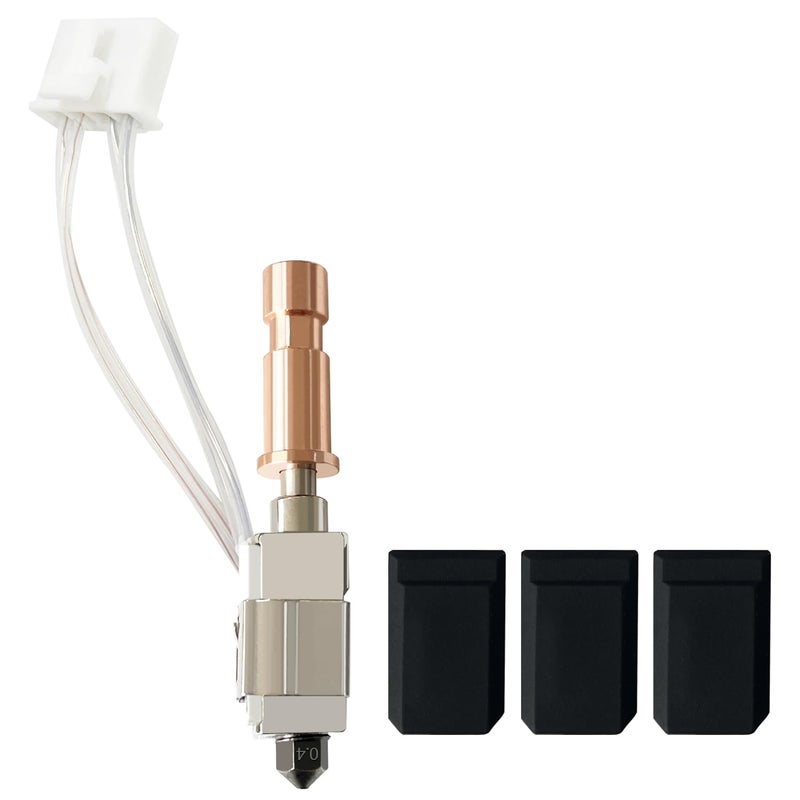 HzdaDeve رأس طباعة سيراميك هوت إند لمجموعة كوبا S1 هوت إند كيت ترقية كتلة الحرارة Cartridge تسخين 200K ترمستور فوهة فولاذية صلبة مع غطاء سيليكون إضافي 2PK ل Anycubic كوبا S1/ACE Pro - Image 1